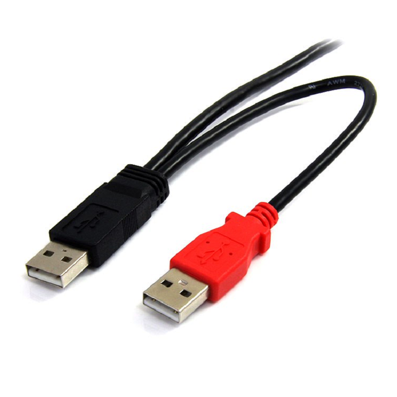 StarTech USB2HABMY6 6 ft USB Y Cable for External Hard Drive - USB A to mini B